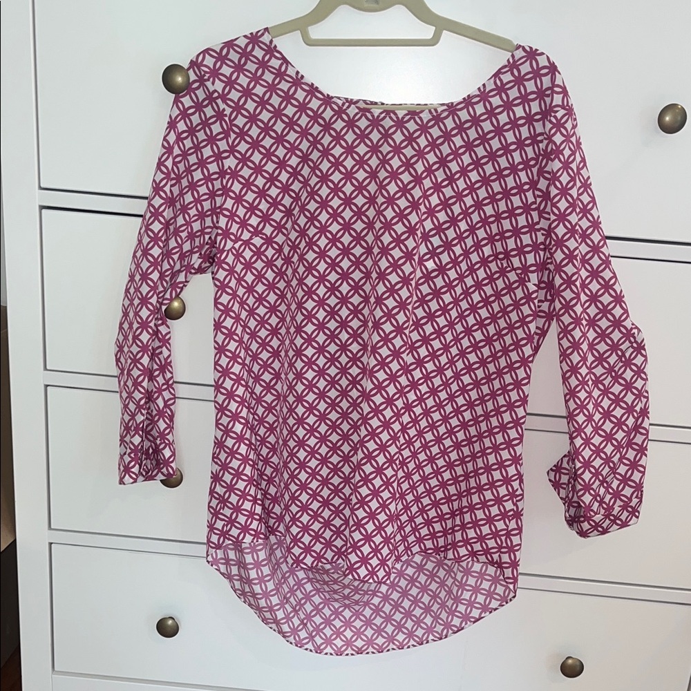 41 Hawthorn Pink Geometric Blouse